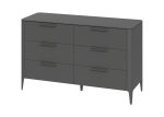 Комод Type 6 ящиков ширина 140 см (темно-серый) — изображение 2