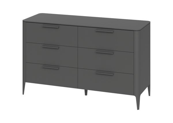 Комод Type 6 ящиков ширина 140 см (темно-серый) — изображение 2