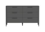 Комод Type 6 ящиков ширина 140 см (темно-серый)