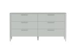 Комод Type 6 ящиков ширина 170 см (светло-серый)
