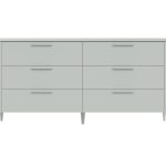 Комод Type 6 ящиков ширина 170 см (светло-серый)