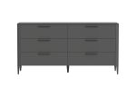 Комод Type 6 ящиков ширина 170 см (темно-серый)