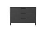 Комод Type oak 3 ящика ширина 120 см (черный)
