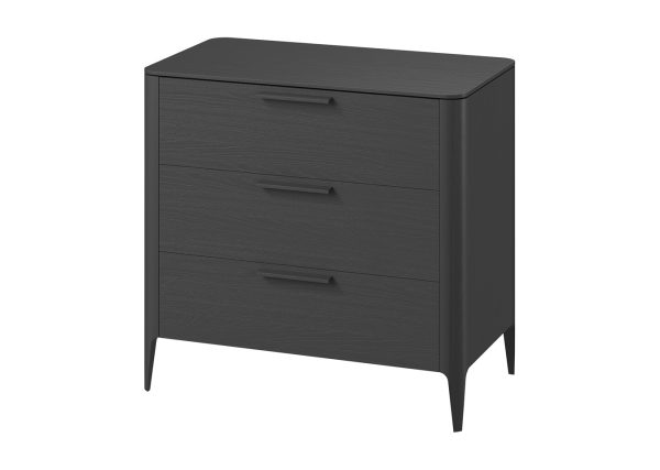 Комод Type oak 3 ящика ширина 90 см (черный) — изображение 2