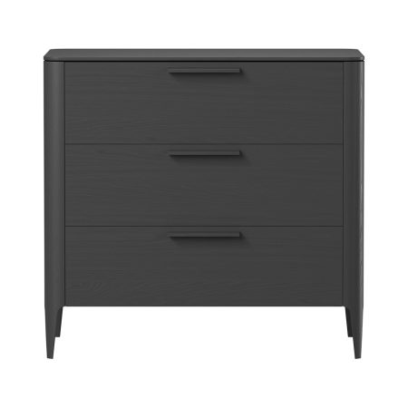 Комод Type oak 3 ящика ширина 90 см (черный)