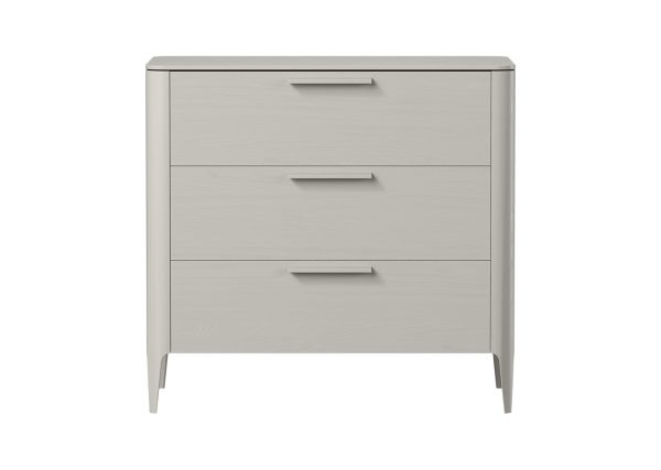 Комод Type oak 3 ящика ширина 90 см (серо-бежевый)