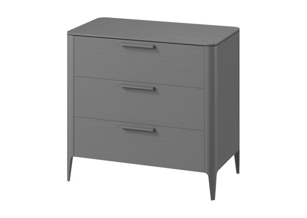 Комод Type oak 3 ящика ширина 90 см (серый) — изображение 2