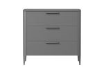 Комод Type oak 3 ящика ширина 90 см (серый)