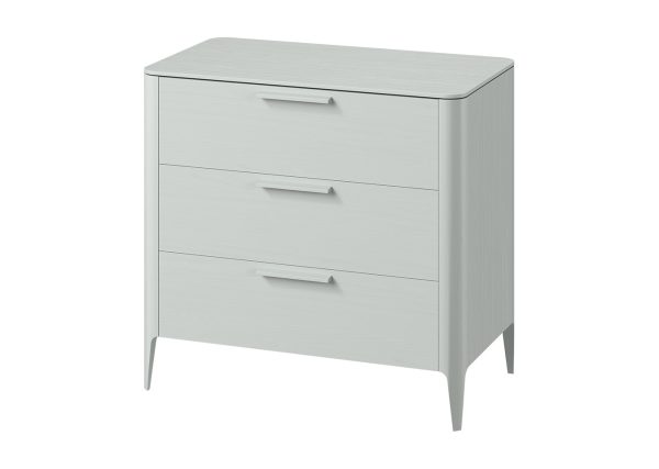 Комод Type oak 3 ящика ширина 90 см (светло-серый) — изображение 2