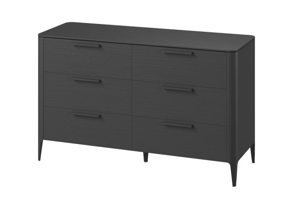 Комод Type oak 6 ящиков ширина 140 см (черный) — изображение 2