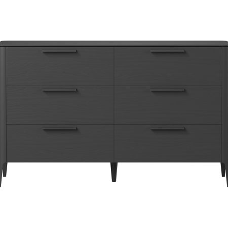 Комод Type oak 6 ящиков ширина 140 см (черный)