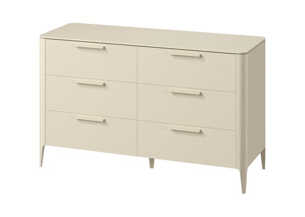 Комод Type oak 6 ящиков ширина 140 см (молочный) — изображение 2
