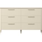 Комод Type oak 6 ящиков ширина 140 см (молочный)