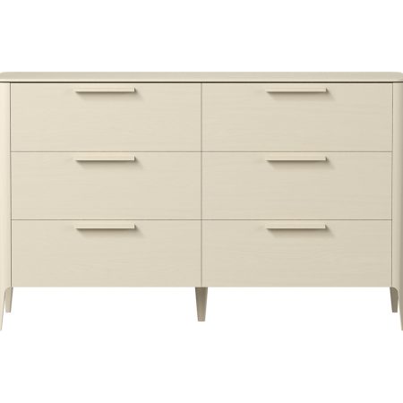 Комод Type oak 6 ящиков ширина 140 см (молочный)