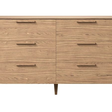 Комод Type oak 6 ящиков ширина 140 см (натуральный дуб)