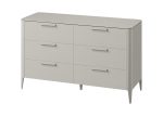 Комод Type oak 6 ящиков ширина 140 см (серо-бежевый) — изображение 2
