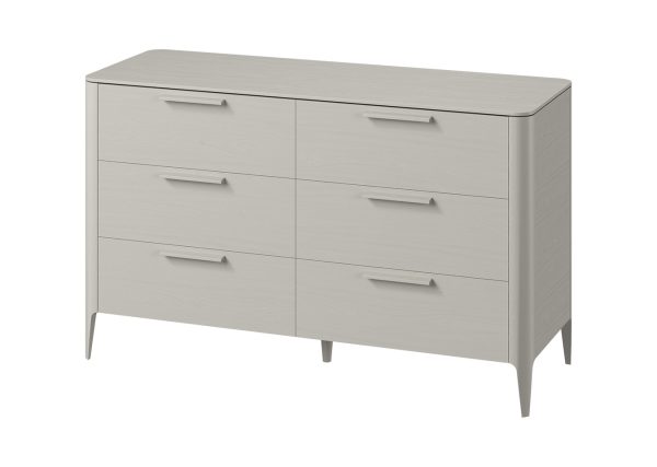 Комод Type oak 6 ящиков ширина 140 см (серо-бежевый) — изображение 2