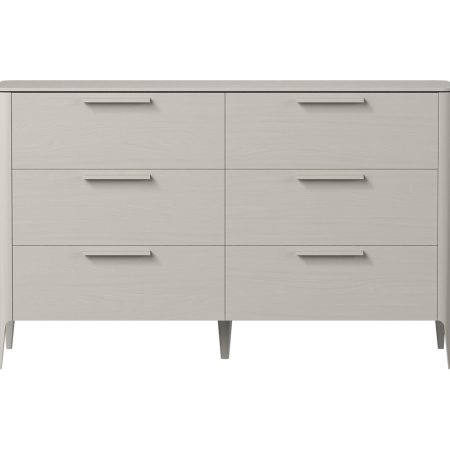 Комод Type oak 6 ящиков ширина 140 см (серо-бежевый)