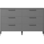 Комод Type oak 6 ящиков ширина 140 см (серый)