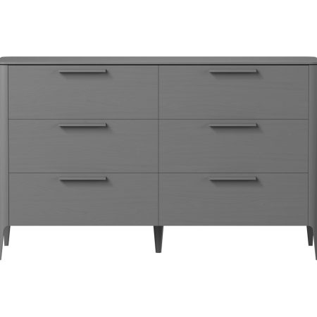 Комод Type oak 6 ящиков ширина 140 см (серый)