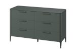Комод Type oak 6 ящиков ширина 140 см (темно-серый) — изображение 2