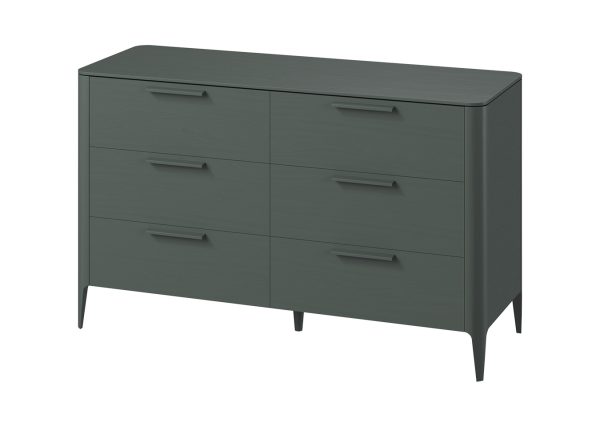 Комод Type oak 6 ящиков ширина 140 см (темно-серый) — изображение 2