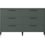 Комод Type oak 6 ящиков ширина 140 см (темно-серый)
