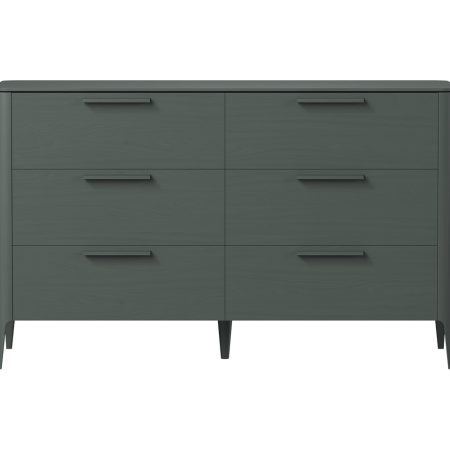 Комод Type oak 6 ящиков ширина 140 см (темно-серый)