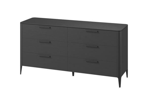 Комод Type oak 6 ящиков ширина 170 см (черный) — изображение 2