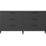 Комод Type oak 6 ящиков ширина 170 см (черный)