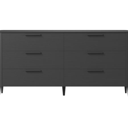 Комод Type oak 6 ящиков ширина 170 см (черный)