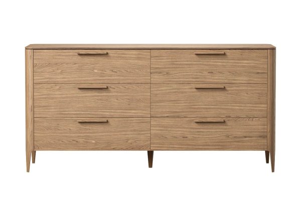 Комод Type oak 6 ящиков ширина 170 см (натуральный дуб)