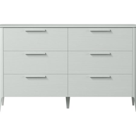 Комод Type oak 6 ящиков ширина 170 см (светло-серый)