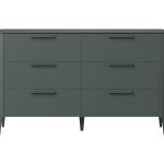 Комод Type oak 6 ящиков ширина 170 см (темно-серый)