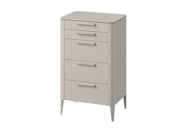Комод Type oak высокии? 5 ящиков (серо-бежевый) — изображение 2