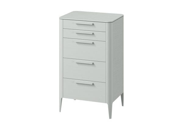 Комод Type oak высокии? 5 ящиков (светло-серый) — изображение 2