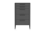 Комод Type высокии? 5 ящиков (темно-серый)