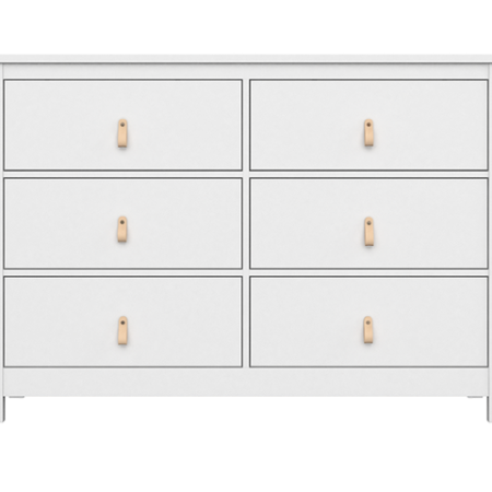 Комод Wood 6 ящиков (белый)