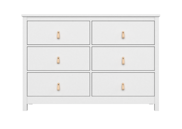 Комод Wood 6 ящиков (белый)