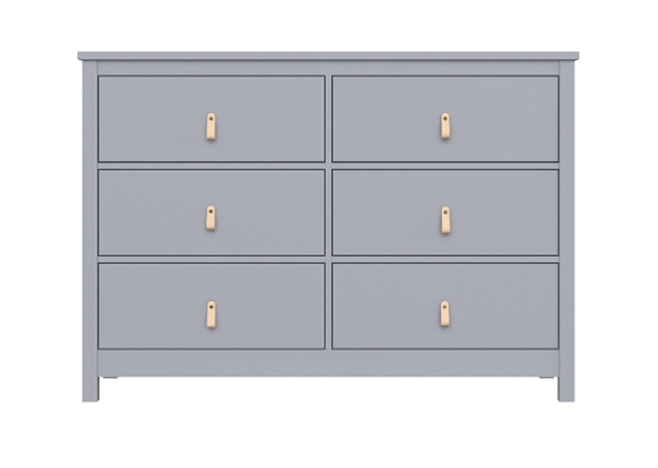 Комод Wood 6 ящиков (серый)