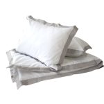 Комплект постельного белья 2-спальный «Оксфорд» (белый/серый