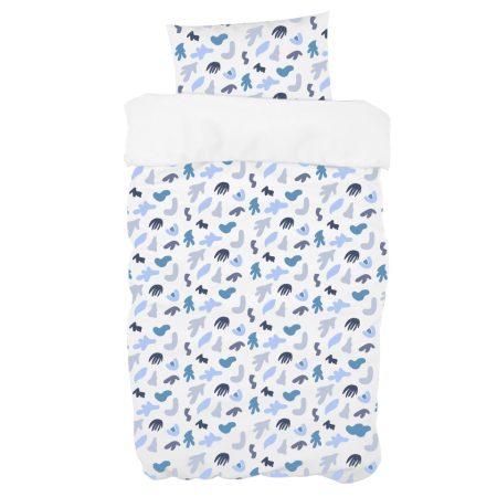 Комплект постельного белья «Кляксы голубые»