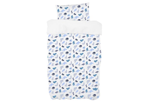 Комплект постельного белья «Кляксы голубые»