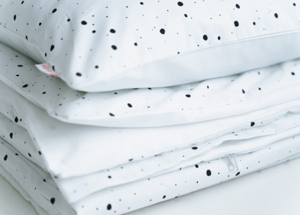 Комплект постельного белья "Пятнышки" (черно-белый) — изображение 2