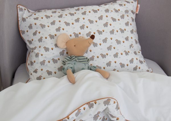 Комплект постельного белья «Серые овечки» (кант, сатин) — изображение 3