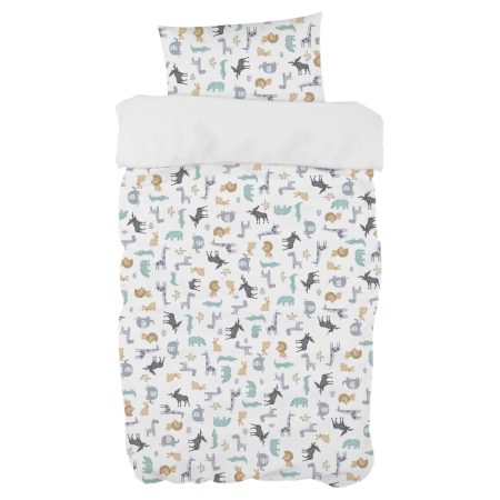 Комплект постельного белья «Зверюшки на белом»