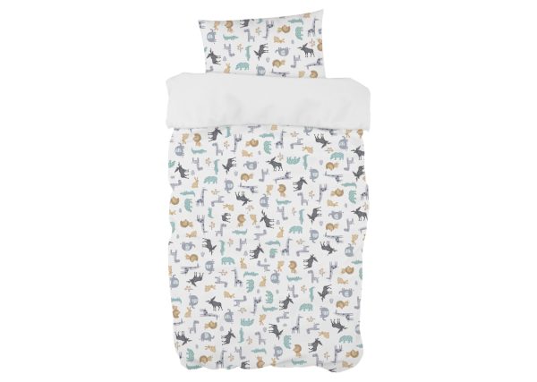 Комплект постельного белья «Зверюшки на белом»