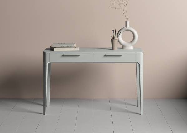 Консоль Type oak 2 ящика ширина 120 см (светло-серый) — изображение 3