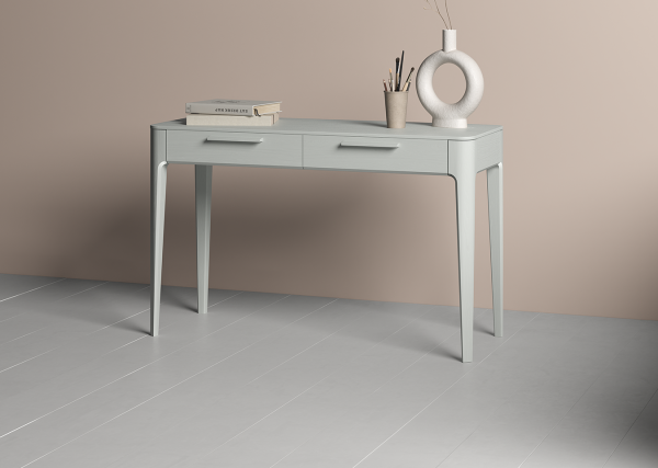 Консоль Type oak 2 ящика ширина 120 см (светло-серый) — изображение 4