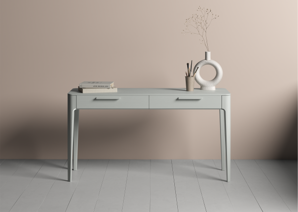 Консоль Type oak 2 ящика ширина 140 см (светло-серый) — изображение 4